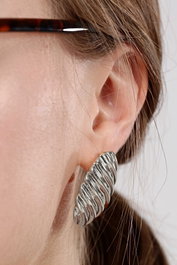 Heliophilia Silver Gms-Kalkan Pendientes de Plata con Circón